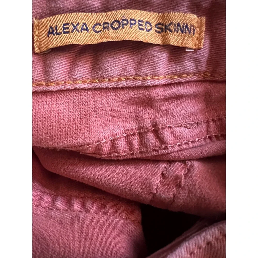 Tory‎ Burch Alexa Cropped Skinny Coral Salmon Jeans Women's Size 27
